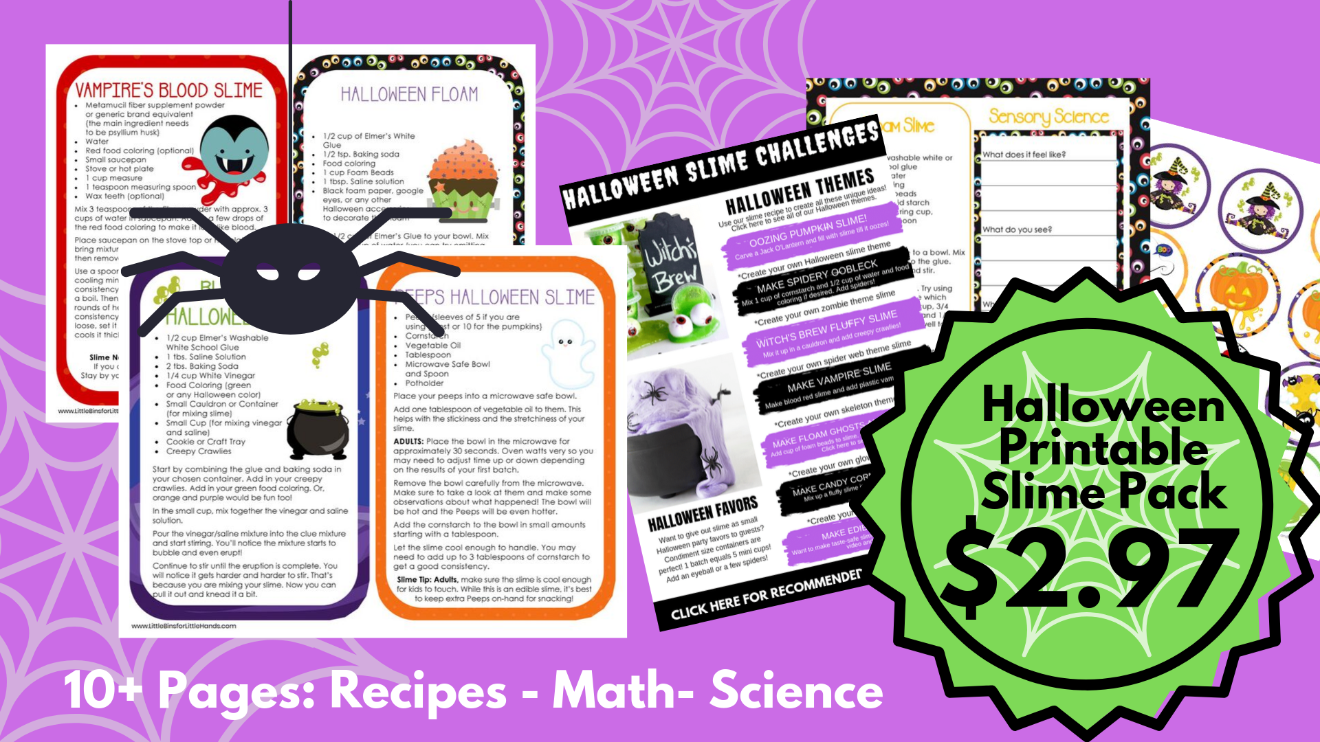 Halloween Slime Sales page