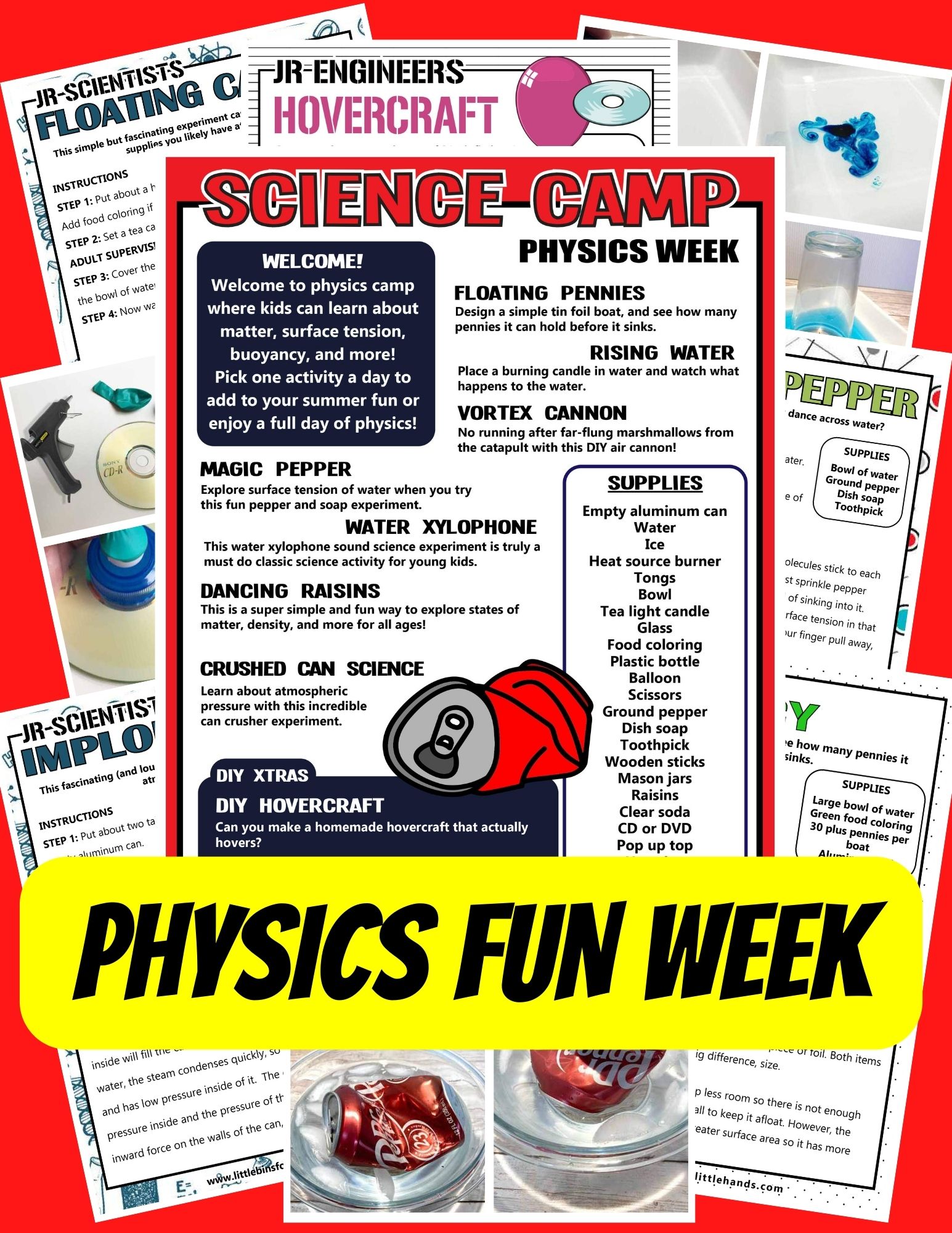 physics mini packs sales page